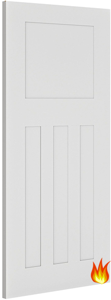 Cambridge (shaker style) White Primed Fire Door (FD30) with 18mm Lippings
